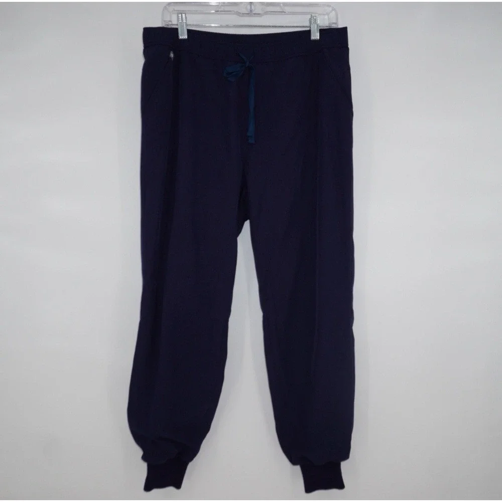 Figs Men's Tansen‎ Jogger Scrub Lined Pants Navy Medium Short Nursing Scrubs